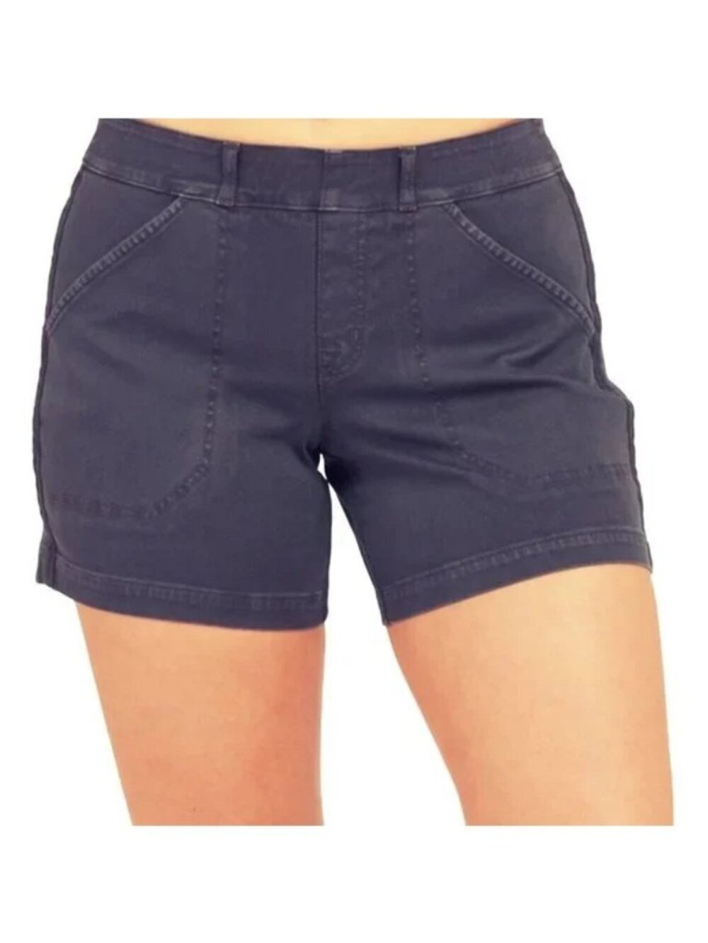 SPANX Blue Twill Cargo Pull-On Shorts